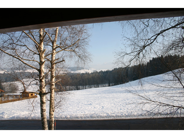 Blick Balkon Winter